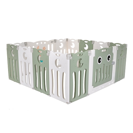 Детский манеж-ограждение Pituso Сова Зеленый/белый L-ZDWL04-green