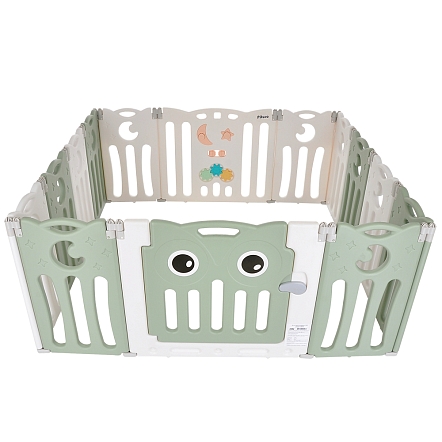 Детский манеж-ограждение Pituso Сова Зеленый/белый L-ZDWL04-green