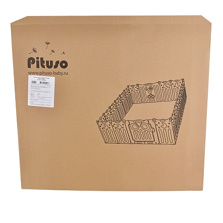 Детский манеж-ограждение Pituso Сова Серый/белый L-ZDWL04-grey