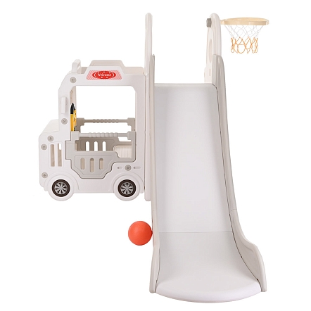 Горка Pituso Cute Truck с баскет.кольцом White/Белый UN-BS02-white