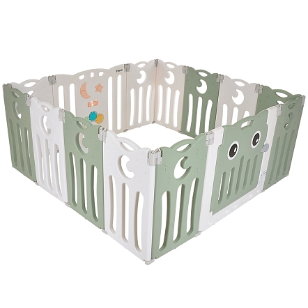Детский манеж-ограждение Pituso Сова Зеленый/белый L-ZDWL04-green