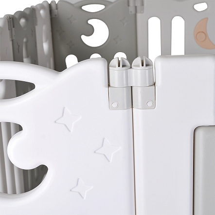 Детский манеж-ограждение Pituso Сова Серый/белый L-ZDWL04-grey