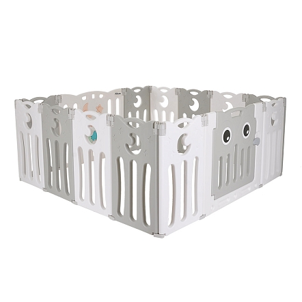 Детский манеж-ограждение Pituso Сова Серый/белый L-ZDWL04-grey
