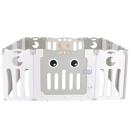 Детский манеж-ограждение Pituso Сова Серый/белый L-ZDWL04-grey