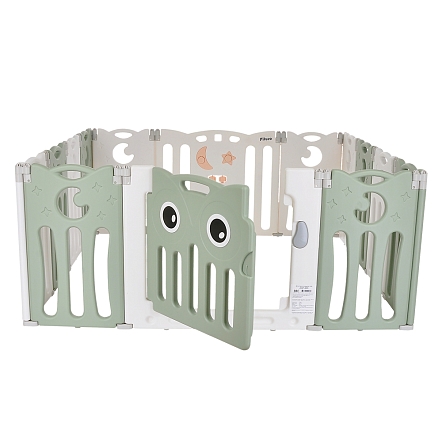 Детский манеж-ограждение Pituso Сова Зеленый/белый L-ZDWL04-green